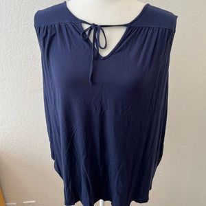 Navy ModCloth Tank with tie front